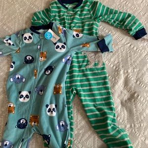 Carters fleece footie pajamas new with tags 4T